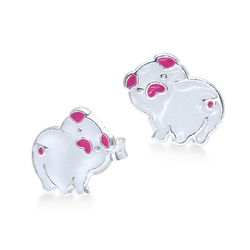 White Pig Kids Stud Earring STS-3807 (CO1)
